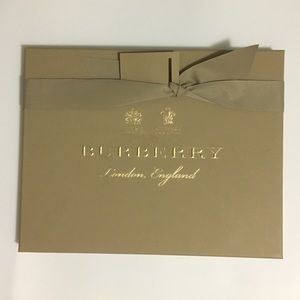 Burberry Gift Box with Tissue Paper and Ribbon